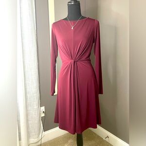 Michael Kors long sleeve twist front dress
